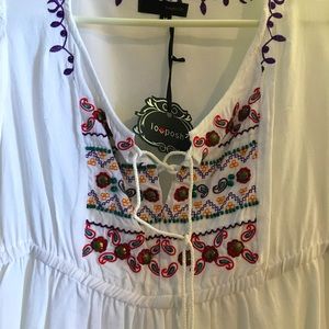 LovPosh M Boutique Tunic bell sleeve embroidery